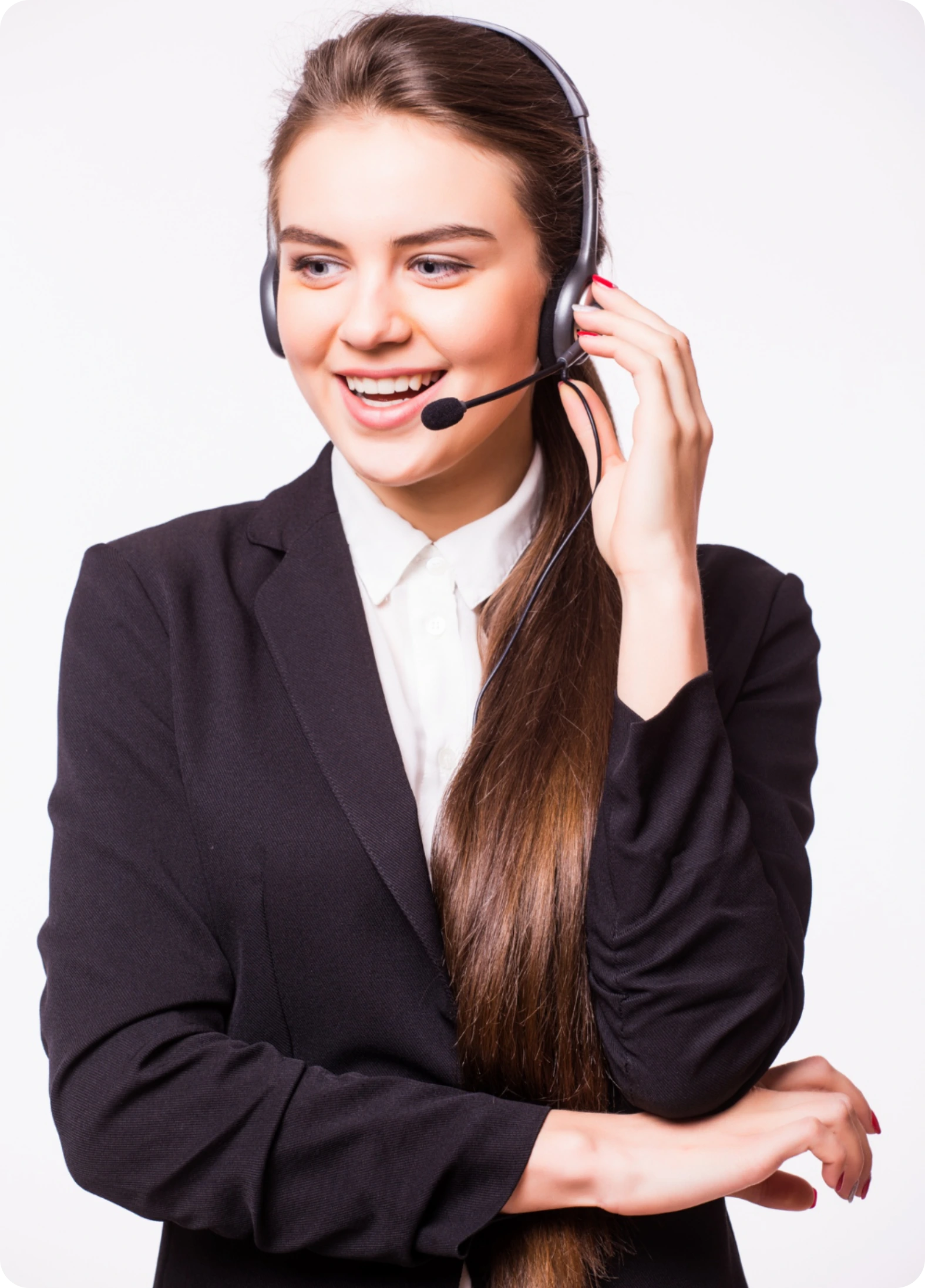 girl with headset